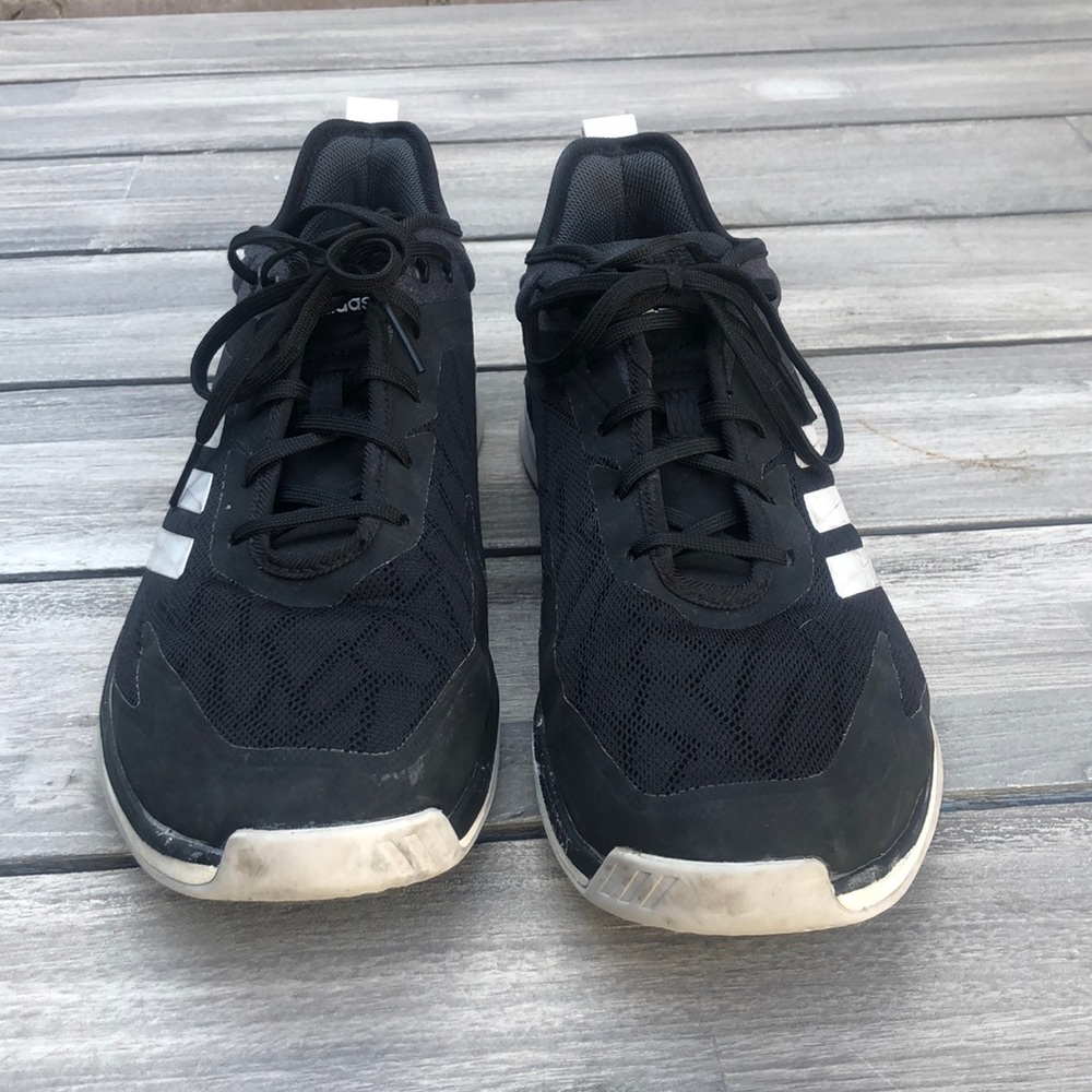 Men’s Adidas Black/White/Gray Shoes Sz 10 - Picture 2 of 9